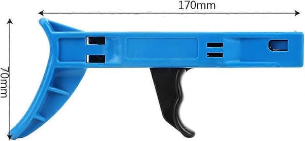 Blå og svart kabelbåndpistol 2,4 til 4,8 mm