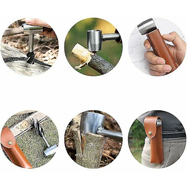 Håndsvingbor til træbearbejdning, manuel skruenøgle, Bushcraft manuel sneglebor, træbearbejdningsbor, multifunktionelt håndsvingbor til udendørs camping og Bushcraft