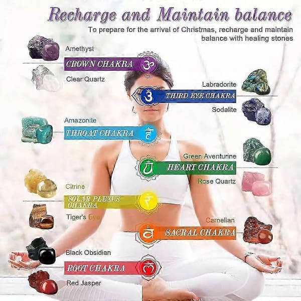 Julkalender Kristaller 2024 24 Dagar Julnedräkning Chakra Healing Stenar 2025