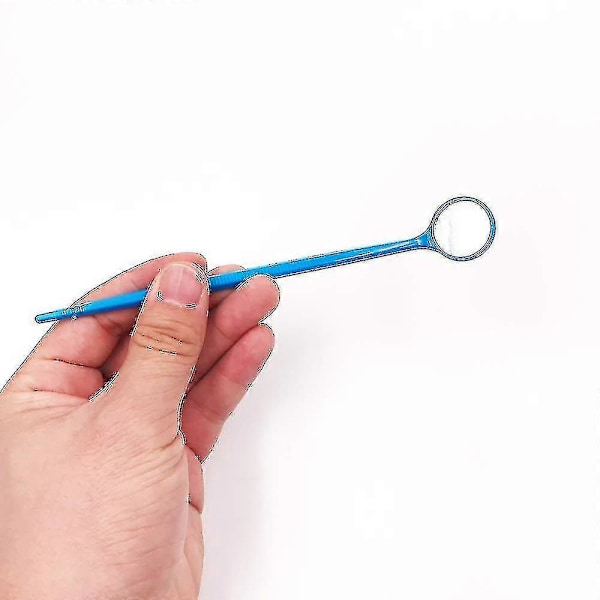 50 stk. Engangs Dental Undersøgelse Mundspejle Oralt Dental Spejl Plastik Dental Instrument (blå)
