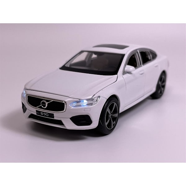 Volvo S90 LHD Ljus & Ljud Vit Pärla 1:32 Skala Tayumo 32100011