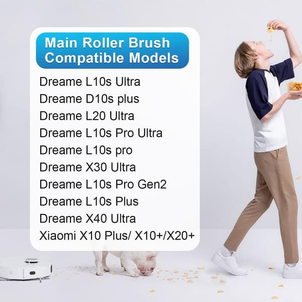 Replacement Main Brush for Dreame X40 Ultra, 2-pack