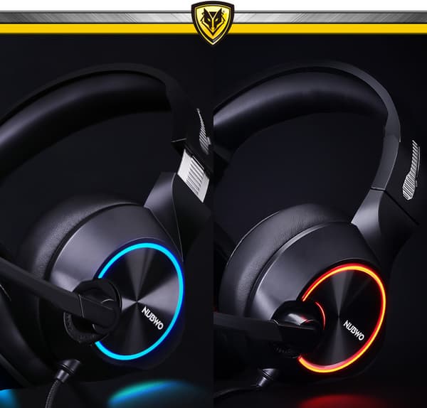 Gaming Headset - N2U Kablet Gaming Headset med Mikrofon og Lydstyrkekontrol