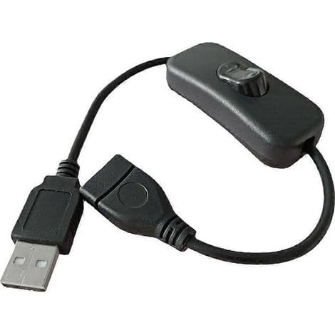 USB 2.0-kabel med afbryder til opladning og dataoverførsel