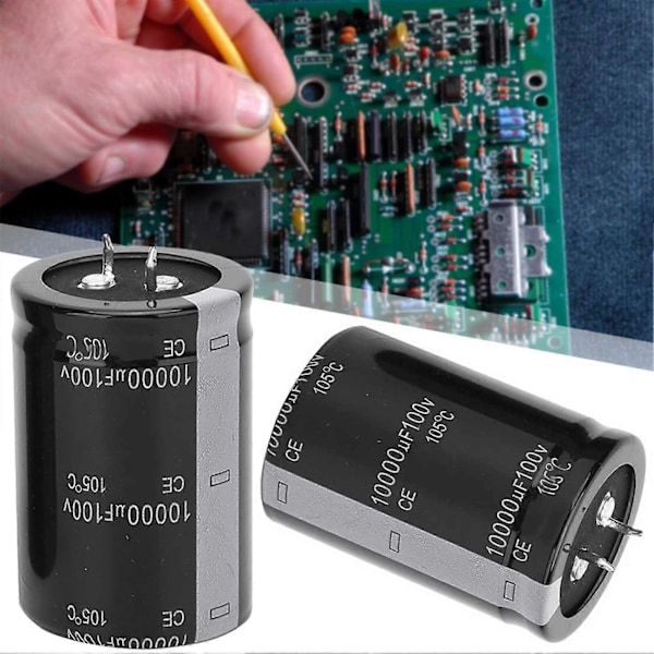 2 st 10000uF 100V Elektrolytkondensatorer Högkapacitets Audio Elektrolytkondensatorer