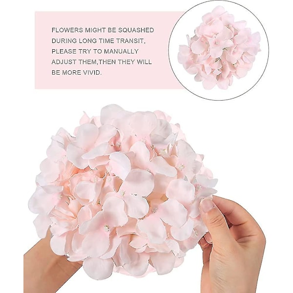 18 Stycken Gåva Hortensia Konstgjorda Blommor Siden Hortensia Blommor