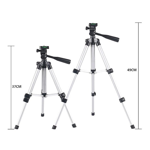Universellt Stativ Portabel Digitalkamera Videokamera Stativ Ställ Ficklampsfäste Lättvikt Aluminium för Canon Nikon Sony
