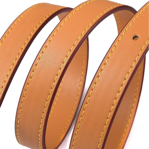 Enkel axelrem, sned axel, justerbar axelrem i äkta läder, lämplig för små väskor, handväskor, budväskor, crossbody-väskor