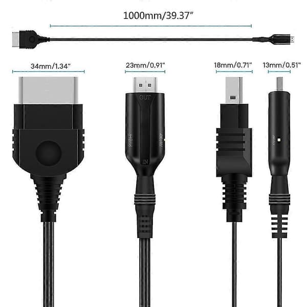 Xbox til HDMI-kompatibel Video Audio Konverter Adapter High Definition Link Kabel