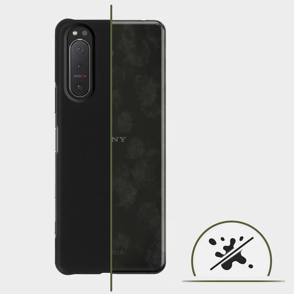 Etui til Sony Xperia 5 2 Stiv Gummi Finish Mat Sort