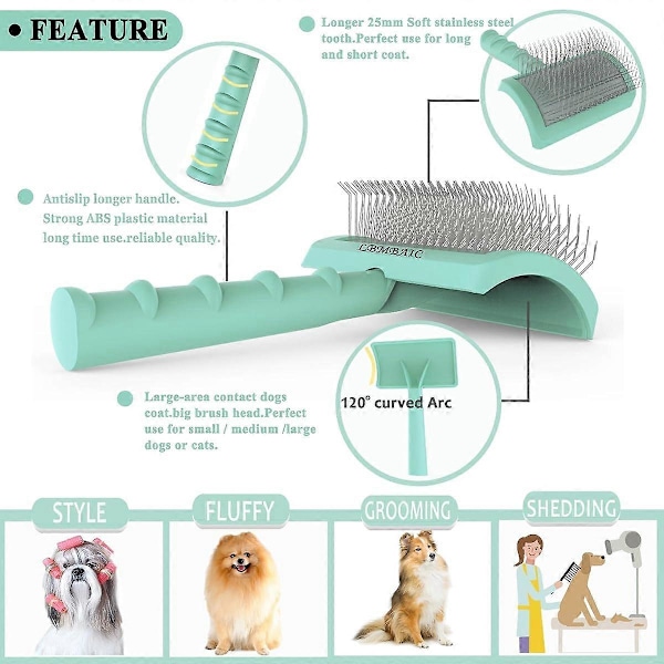 Supertett Myk Børste for Tykk og Lang Pels - Doodle Pelsbørste for Fluff, Felling, Floker på Goldendoodles - 25mm (1\")