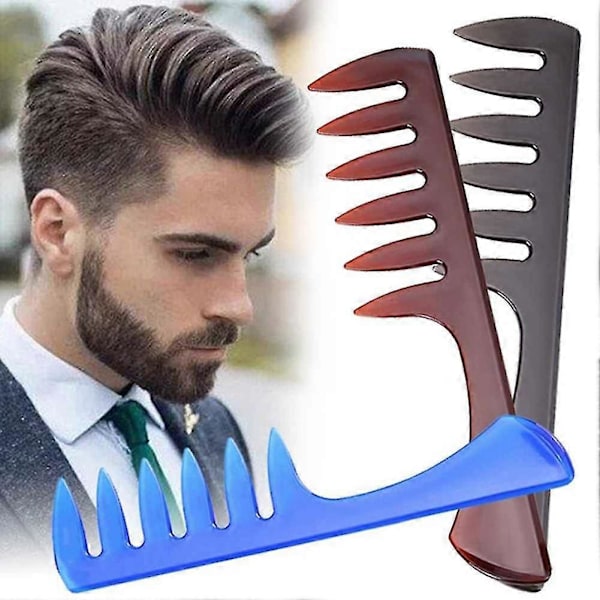 Farfi Professionel Mænd Bredtandet Kam Salon Barber Hårstyling Hårbørste