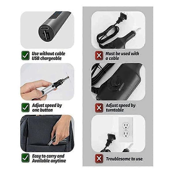 USB Customizer Professionel Graveringspen 30 Bits, Genopladelig Graveringspen Trådløs, Graveringsværktøj