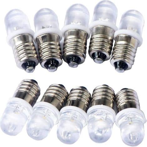 10 kpl E10 12V LED-kohdelamppuja lämmin valkoinen
