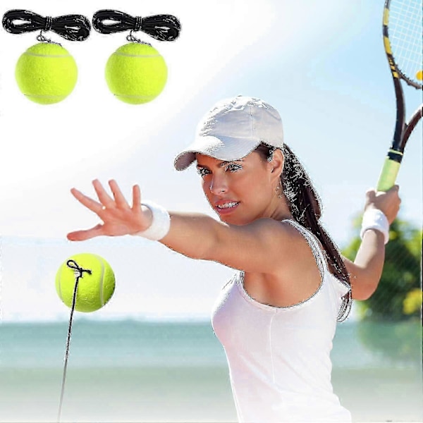 4 st Tennis Träningsbollar Med Snöre, Tennis Tränare Bollar Själv Träning Tränare Verktyg Tennisboll Träningsutrustning För Tennis Tränare Träning
