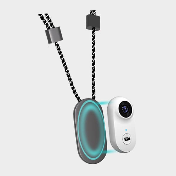 White A100+ Thumb Action Camera Magnetic Kit with 32G - Pocket Size 1080p HD Camera compatible with Action Camera