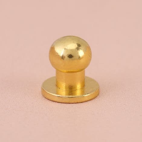 20 stk. messingnagler for DIY-lærarbeid, runde gullknapper (8x6mm)