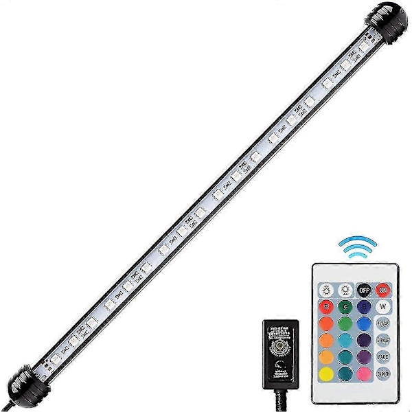 28 cm nedsænkelig rørformet lampe til akvarium, vandtæt LED-lampe med hvidt lys