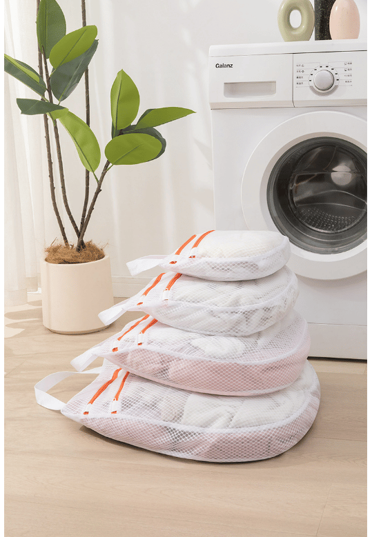 2-pack upgraded laundry bags with double zipper 40 x 40 cm