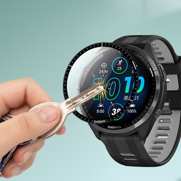 Myk skjermbeskytter for Garmin Forerunner 965 Transparent