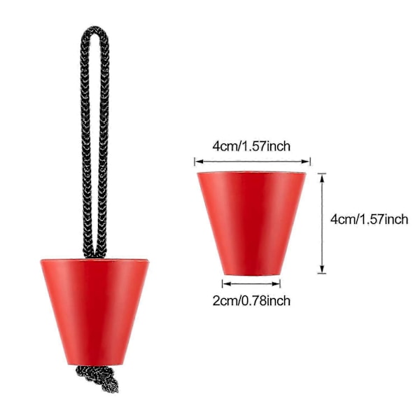 8 Stykker Universell Kajakk Bunnpluggsett Silikon Bunnplugger Dreneringshullstopper med Snor -Z