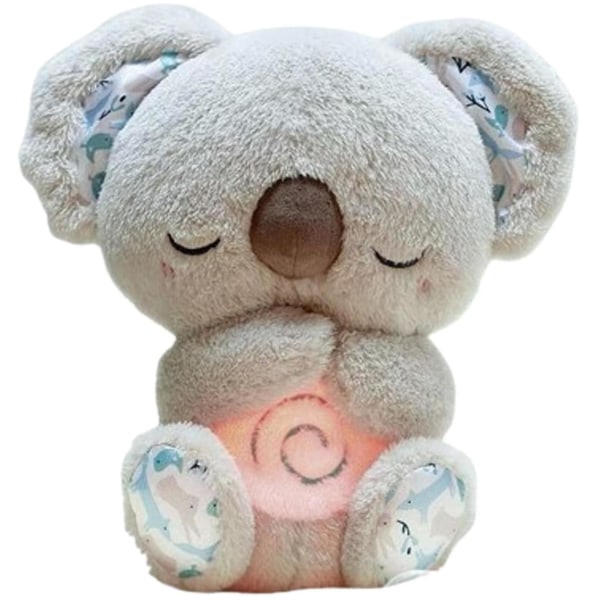 Otter Anxiety Relief Koala, mjuka plyschleksaker för bebisar med ljus och ljudmaskin, lugnande Otter Plyschleksak Nyfödd present