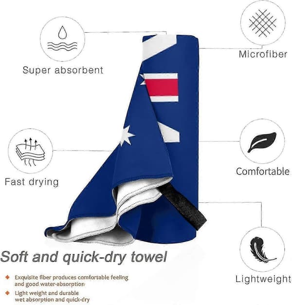 2025 Seneste Model Australsk Mikrofiber Strandhåndklæde Voksne Badehåndklæde Rejse