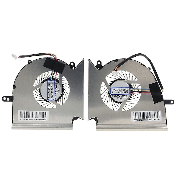 CPU GPU Køleventilator til Gl75 Leopard 10Sdr 10Ser 9Sc 9Sd Ms-17E2 N414 17