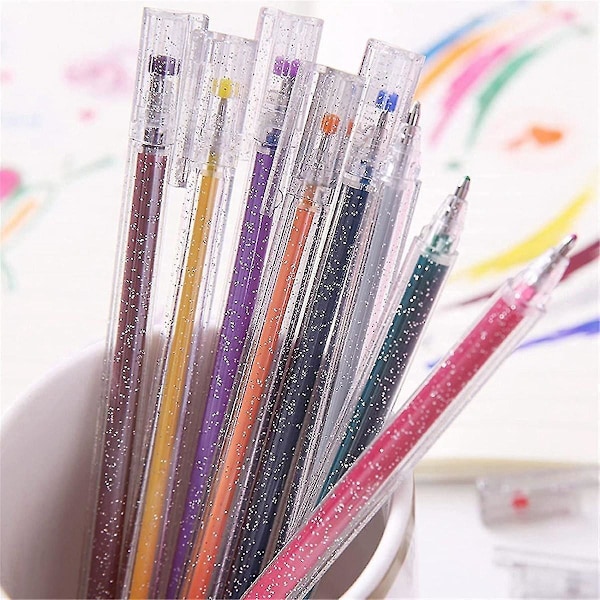 Ed Glitter Pen, Pennor för vuxna, Glitterpennor för barn, Ed Glitter Pen (18 st)