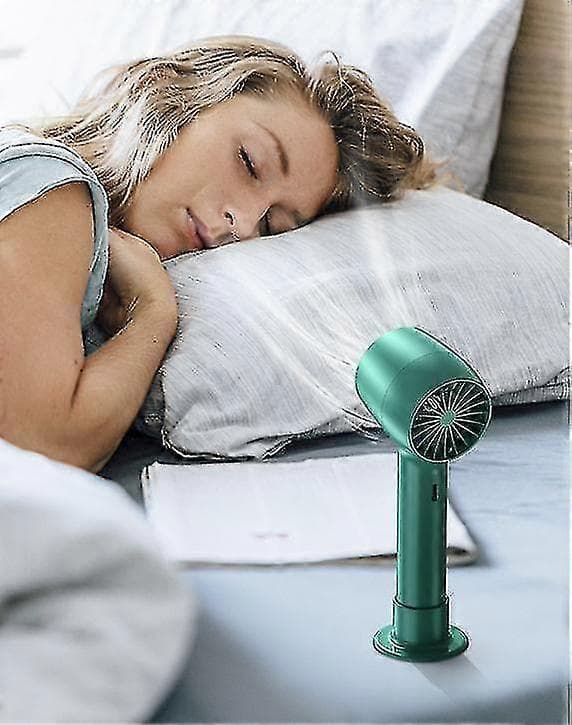 Håndholdt Mini Ventilator, Lille Lommeventilator, Stående Håndholdt Ventilator, Mini Ventilator - FARVE: Grøn