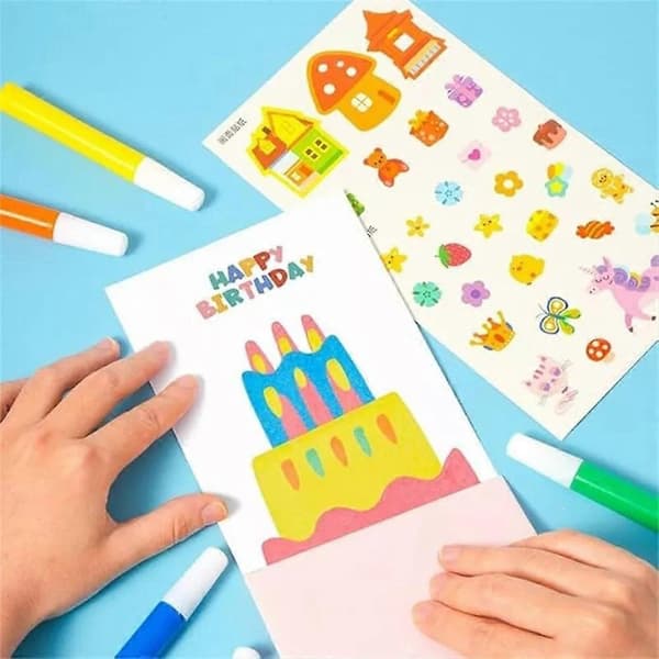 Squeegee Art Malersett for Barn, DIY Jule Regnbue Skrape Maleri Dot Maleri