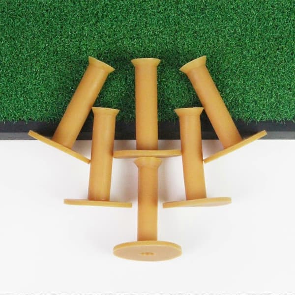 6-pakning 75 mm Golf Tee Uknuselige Golf Tees for Driving Range Matte Hjemme