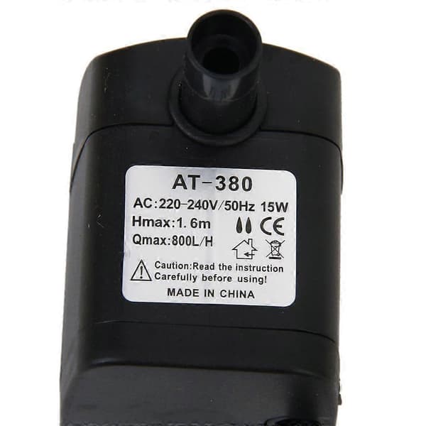 AC 220-240V 15W Dränkbar Vattenpump Dammpump Akvariumpump EU-kontakt