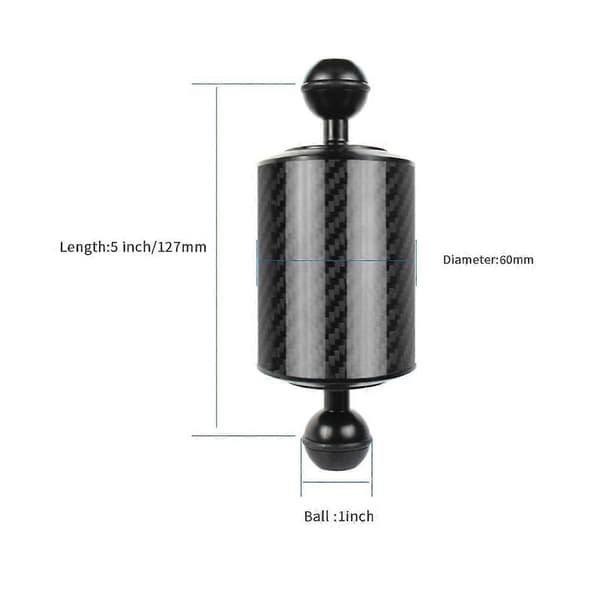 D60mm Flydearm Dykkerkamera Bakke Til Gopro Til Xiaoyi Til DJI OSMO 5 tommer