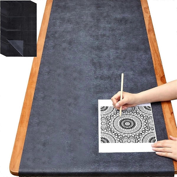 2 Arkkia 51,6 x 700 cm Suuri Grafiittihiilipaperi Jäljittämiseen Musta Vahattu Hiilipaperi