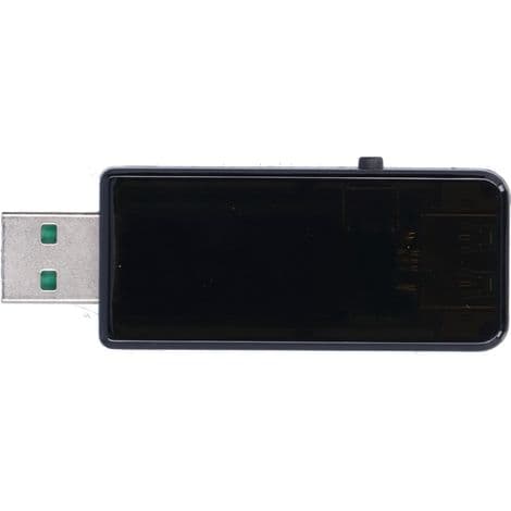 USB-tester med digital LCD-skjerm, USB-ladedetektor, voltmeter for Android-enheter (svart)