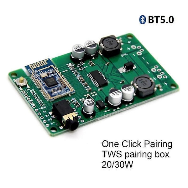 Bluetooth 5.0 Förstärkar Kort TWS AUX 20W/30W Seriell Port för att Ändra Namn Mono Stereo Modul Förstärkare