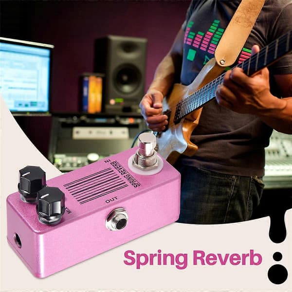 MP-51 Spring Reverb Mini Single Gitar Effekt Pedal True Bypass Gitar Deler & Tilbehør