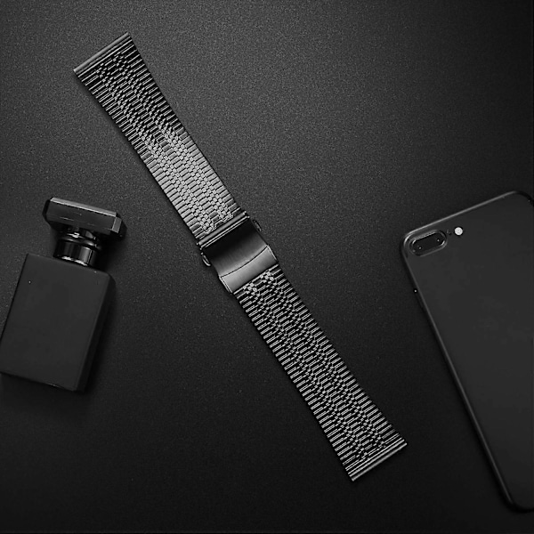 Type A Erstatningsrem i rustfritt stål til Huawei Watch GT 2e, svart