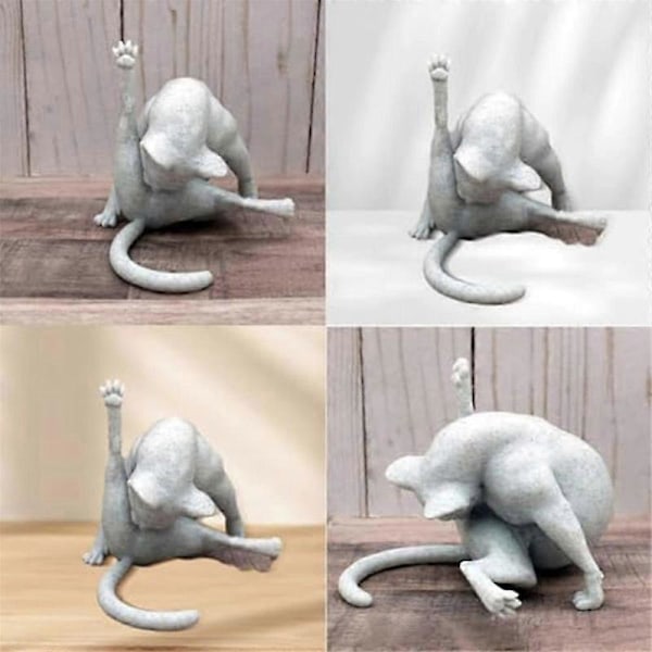 Katte Skulptur Sjove Katte Figur, Katte Figurer til Katteelskere, Katte Statuer Boligindretning, Katte Gaver til Katteelskere
