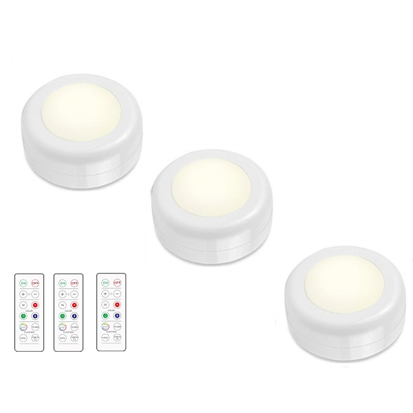 LED-spotlight with remote control 3-pack