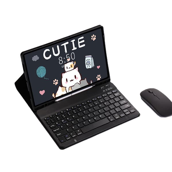 Bluetooth-tastatur og -mus for Samsung Galaxy Tab S7+/S8+/S7 FE