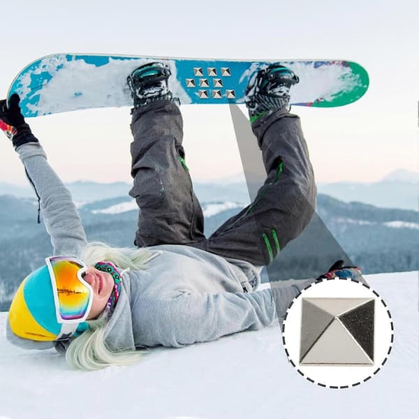 10 stk Snowboard Stomp Pads Sink-legering Pyramid Studs Anti-Skli Ski Snowboard Grip Stomp Matte for Vinteridrett