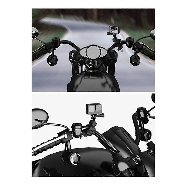 Cykelhållare Motorcykelstyre Klämfäste för Hero 12 11 10 9 Action 4 Kameratillbehör