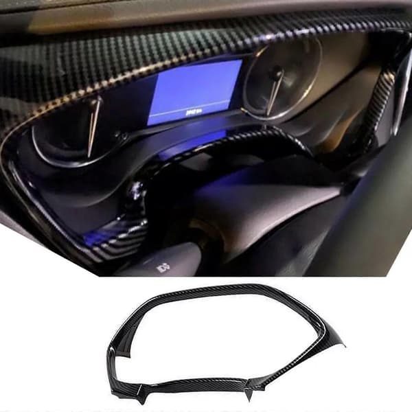 För Cadillac CT4 2020-2023 Kolfiber Bil Inre Instrumentbräda Panel Trim Skydd 1st