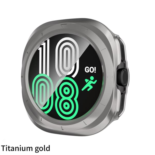 2-in-1-näytönsuoja Samsung Watch 7 Ultra titanium gold -kellolle
