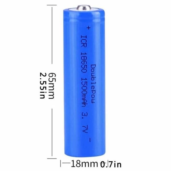 2 stk. 18650 lithiumbatteri 1500mah 3.7v genopladeligt batteri