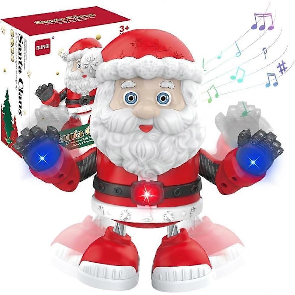 Elektrisk Tomte Leksak, Twerking Tomte, Skakande Tomte Dockor, Jul Elektrisk Dansande Musik Tomte med LED Ljus Docka Julgåva till Barn