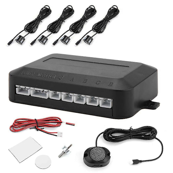 Parkeringssensor Bakkamera Radar Kit Advarselslyd Indikator Probesystem 12v