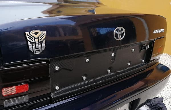 Auton tarrat Autobot-parille, kromipinta, PVC, Transformers-autotarrat